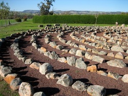 Rock labyrinth at Avenel Maze, great kids fun especially on school holidays