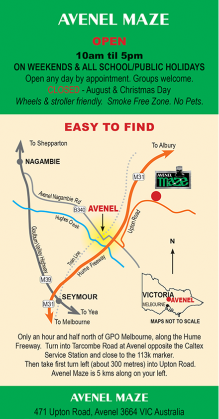 Get directions for Avenel Maze, great kids fun especially on school holidays